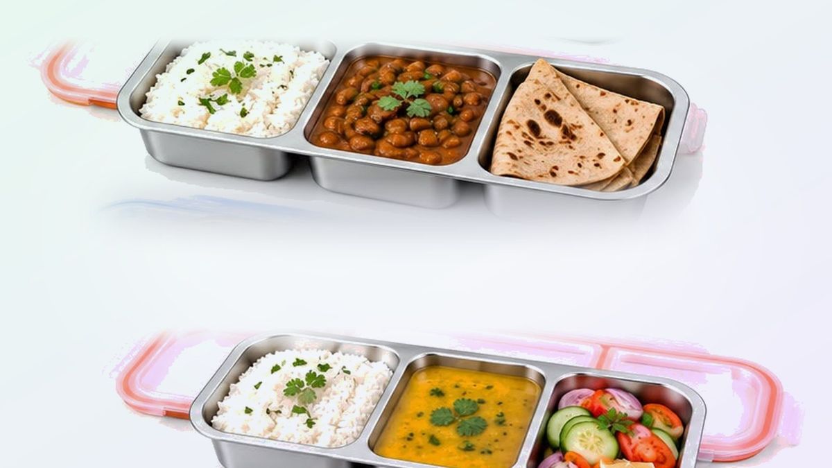 Steel lunch tiffins